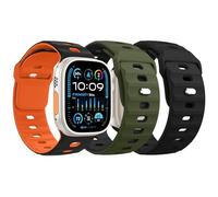 MoKo 3PZS Ocean Correa para Apple Watch Ultra 3/2/1 49mm,S11/S10 46mm,9/8/7 45mm,SE3/SE2/SE/6/5/4 44mm,3/2/1 42mm,Silicona Pulsera Deportiva Correa para Hombres y Mujeres, 3 Piezas A