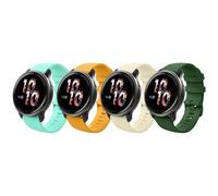 MoKo - Correa de reloj compatible con Garmin Vivoactive 4S/Forerunner 255S/255S Music/Venu 2S/Vivomove 3S, 18 mm correa deportiva de silicona multicolor b, 4PACK, clásico