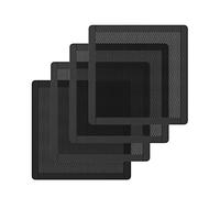MoKo [4 PZS] Filtro de Polvo para Caja de Computadora, 140 mm x 140 mm Rejilla de PVC Malla Ultrafina 0,5 mm con Marco Magnético Cubierta Antipolvo para Ventilador de Ordenador Enfriador de PC, Negro