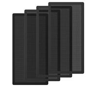 MoKo [4 PZS] Filtro de Polvo para Caja de Computadora, 140 mm x 280 mm Rejilla de PVC Malla Ultrafina 0,5 mm con Marco Magnético Cubierta Antipolvo para Ventilador de Ordenador Enfriador de PC, Negro