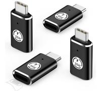 MoKo 4PZS Adaptador Lightning a USB C, Adaptador iPhone a Tipo C para 15/16 Pro/16 Pro Max/16 Plus, iPad, Galaxy S24/S23, Carga Rápida/Transferencia Datos, NO para Auriculares/Audio/OTG, Negro 35W