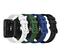 MoKo 4PZS Correa de Reloj Compatible con Huawei Watch Fit 2 Smartwatch, Pulsera Deportivo de Repuesto de Silicona Suave, Multicolor B