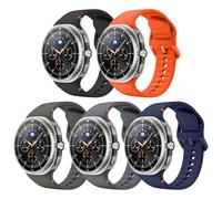 MoKo 5 Pack Correa Deportiva para Samsung Galaxy Watch 8 40mm 44mm/Galaxy Watch 8 Classic 46mm, Pulsera de Silicona Suave de Recambio para Hombre Mujer, M/L, Multicolor A