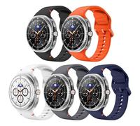 MoKo 5 Pack Correa Deportiva para Samsung Galaxy Watch 8 40mm 44mm/Galaxy Watch 8 Classic 46mm, Pulsera de Silicona Suave de Recambio para Hombre Mujer, M/L, Multicolor D