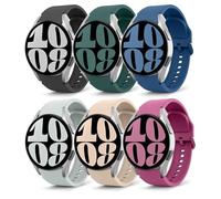MoKo 6 Pack Correa Deportiva Compatible con Samsung Galaxy Watch 7 FE 6 5 4 40mm 44mm/Watch 4 6 Classic 42mm 46mm 43mm 47mm/5 Pro 45mm, 20mm Pulsera de Silicona Suave para Hombre Mujer, Multicolor B