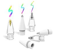 MoKo 6 PZS Puntas para Apple Pencil Usbc, Puntas de Repuesto para Apple Pencil 1/2, Puntas para iPad Pen/Stylus Pen, Control de Precisión, sin Arañazos en Dispositivos Apple Puntas Plasticas/Metal