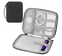 MoKo 7-8 Pulgadas Tablet Funda de Transporte con asa, Bolsa de Viaje Acolchada de protección para iPad Mini A17 Pro 8,3'' 2024, iPad Mini 6 8,3" 2021, i-Pad Mi-ni 5 7,9" 2019, Negro + Gris