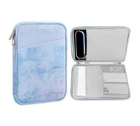 MoKo 9-11" Funda de la Tableta,se Adapta a 11" iPad Air M3, iPad A16 2025, Pro 11 M4, iPad 10/9/8/7th, Galaxy Tab S9/S8/A8/A7, Bolsa de protección Funda de Transporte con Bolsillo, Azul mar