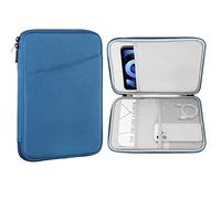 MoKo Funda Protectora 9-11" para iPad Pro 11 M4 2024, 11" iPad Air M2 2024, iPad 10th 10,9 2024/iPad Air 5/4 10,9, Galaxy Tab S9/S8/A8/A7 2022, Pavo Real Azul
