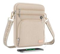 MoKo 9-11" Funda para Tablet, Se Adapta a 11 Pulgadas iPad Air M3, iPad A16 2025, Pro 11 M4, iPad 10/9/8/7th, Tab S8/S9 11, Bolsa Multifuncional con Hombro y Puerto para Auriculares, Arena