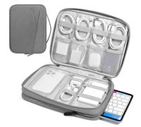 MoKo 9-11 Pulgada Bolsa Funda para Tablet para iPad Pro M4 & Air M2 2024, iPad 10. Gen 10,9/9, iPadAir 5/4th 10,9, Bolsa de Doble Capa para i-Pad con Asa de Transporte Antideslizante,Gris Claro