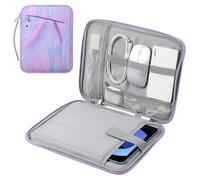 MoKo 9-11" Tablet Funda de Transporte con asa,Acolchada Bolsa de Viaje de protección para el Nuevo 11" iPad Air M3 2025, iPad A16 11 », iPadPro 11 M4, i-Pad 10/9/8/7th, Tab S9/S8 11, Morado Fantasía