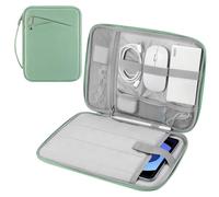 MoKo 9-11" Tablet Funda de Transporte con asa,Acolchada Bolsa de Viaje de protección para el Nuevo 11" iPad Air M3 2025, iPad A16 11 », iPad Pro 11 M4, iPad 10/9/8/7th, Tab S9/S8 11, Bodhi Verde