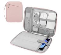 MoKo 9-11" Tablet Funda de Transporte con asa,Acolchada Bolsa de Viaje de protección para el Nuevo 11" iPad Air M3 2025, iPad A16 11 », iPad Pro 11 M4, iPad 10/9/8/7th, Tab S9/S8 11, Rosa