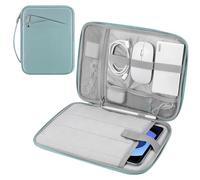 MoKo 9-11" Tablet Funda de Transporte con asa,Acolchada Bolsa de Viaje de protección para el Nuevo 11" iPad Air M3 2025, iPad A16 11 », iPad Pro 11 M4, iPad 10/9/8/7th, Tab S9/S8 11, Azul brumoso