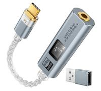 MoKo Adaptador Auriculares USB-C a 3,5mm Jack, DAC Cable Tipo-C a 3,5 Aux