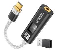 MoKo Adaptador Auriculares USB-C a 3,5mm Jack, DAC Cable Tipo-C a 3,5 Aux