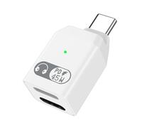MoKo Adaptador de Audio de USB C a Lightning, Adaptador 2 en 1 de Lightning a USB C para Auriculares con Carga Rápida de 45W para Serie iPhone 16/15, iPad Mini/Air/Pro,No Transferencia de Datos,Blanco