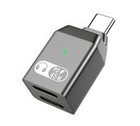 MoKo Adaptador de Audio de USB C a Lightning, Adaptador 2 en 1 de Lightning a USB C para Auriculares con Carga Rápida de 45W para Serie iPhone 16/15, iPad Mini/Air/Pro, No Transferencia de Datos, Gris