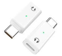 MoKo Adaptador de Lightning a USB C Audio con Control de Línea, 2PZS Adaptador Lightning a USB C para Auriculares para iPhone 16 15 Pro MAX Plus, MacBook,Galaxy S24,iPad,No para Carga/Microfono,Blanco