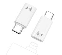 MoKo Adaptador de Micrófono Lightning a USB C 2 PZS (No para Auriculares), Adaptador USB C Macho a Lightning Hembra para Micrófono Lavalier Inalámbrico para iPhone 16/15 Plus Pro MAX, iPad Pro/Air