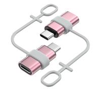 MoKo Adaptador Lightning a USB C, 2 PZS Adaptador de iPhone a Tipo C para iPhone 16/16 Pro/15 Pro Max/15 Plus, Galaxy S24/S23, iPad, Adaptador USB C a Lightning, NO para Auriculares/OTG, Rosa