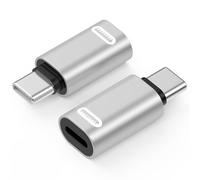 MoKo Adaptador Lightning a USB C, 2 PZS Adaptador de iPhone a Tipo C para iPhone 16/16 Pro/16 Pro MAX/iPhone 15 Pro MAX Plus, iPad, Carga Rápida, NO para Auriculares/Audio/OTG, Plata PD