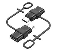 MoKo Adaptador Lightning a USB C, 2 Piezas Adaptador de iPhone a Tipo C para iPhone Air 17 16 15 Pro Max Plus, iPad Pro/Air, Galaxy S25 S24, Adaptador USB C a Lightning, NO para Auriculares/OTG, Negro
