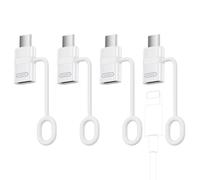 MoKo Adaptador Lightning a USB C 4 Piezas, Adaptador USB-C a Lightning con Carga Rápida 60W PD para iPhone 15/16/16 Pro Max/Plus, Galaxy S24, iPad, Lazo Anti-Pérdida, No para Auriculares/OTG, Blanco