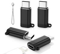 MoKo Adaptador Lightning a USB C 4 PZAS para iPhone 15/16 Pro/16 Pro Max/16 Plus, iPad Air/Pro, Tipo C a Lightning para Carga, NO para Auriculares/OTG, Negro