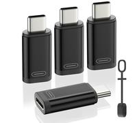 MoKo Adaptador Lightning a USB C, 4 PZS Adaptador de iPhone a Tipo C con Carga Rápida de 36W para iPhone 16/16 Pro/15 Pro Max/15 Plus, Galaxy S24/S23, iPad, NO para Auriculares/OTG, Negro