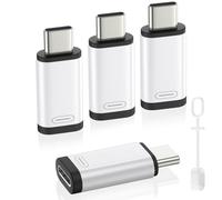 MoKo Adaptador Lightning a USB C, 4 PZS Adaptador de iPhone a Tipo C con Carga Rápida de 36W para iPhone 16/16 Pro/15 Pro Max/15 Plus, Galaxy S24/S23, iPad, NO para Auriculares/OTG, Blanco/Negro