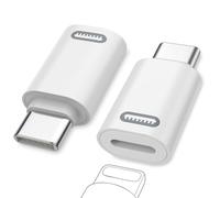 MoKo Adaptador Lightning a USB C(NO para Auriculares/Micrófono/Memoria USB), 2 PZS Adaptador de iPhone a Tipo C para iPhone 16/16 Pro/16 Pro MAX/iPhone 15 Pro MAX Plus, iPad, Carga Rápida, Blanco PD