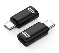 MoKo Adaptador Lightning a USB C para iPhone 17 Air 16 15 Pro MAX Plus, iPad - NO para Auriculares/Micrófono/Memoria USB, 2 PZS Adaptador de iPhone a Tipo C con Carga Rápida, Negro PD