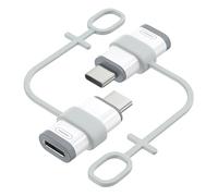 MoKo Adaptador Lightning a USB C para iPhone Air 17 16 16e 15 Pro MAX Plus, iPad Pro/Air, Galaxy S25/S24, 2 PZS Adaptador de iPhone a Tipo C NO para Auriculares/OTG, Blanco+Gris