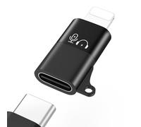 MoKo Adaptador para dji Mic Mini de USB C a Lighting, Adaptador Audio Lightning a Tipo C para iPhone 14/13/12/11/Receptor de Micrófono Inalámbrico, Soporta Carga - 1 Pieza, Negro