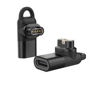 MoKo Adaptador USB C a 2-Pack, Conector Cable Cargador Tipo C de 90 Grados para Transferencia Datos Compatible con Fenix 7/7S/7X/6/6S/6X/5/5S/5X/Forerunner 245/255/Vivoactive 3/4/Venu 2