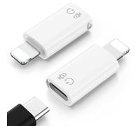 MoKo Adaptador USB-C a Lightning Audio para dji Mic Mini, iPhone a USB-C | Reproducción Música & Carga, No para Receptor DJI Mobile & Llamadas, Para iPhone 14/13/12/11/EarPods USB-C, 2 Piezas