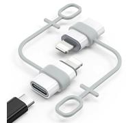 MoKo Adaptador USB C a Lightning, No para Audio/OTG, Adaptador Lightning Macho a USB C Hembra para iPhone Serie 14/13/12/11/X, Soporta Carga y Sincronización de Datos, con Lazo Anti-Pérdida, Blanco