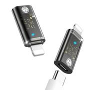 MoKo Adaptador USB C a Lightning, Soporta 35W PD Carga Rápida y Sincronización de Datos Adaptador Lightning Macho a USB C Hembra para iPhone 14/13/12/11/iPad/iPod, No para Auriculares/OTG, Negro