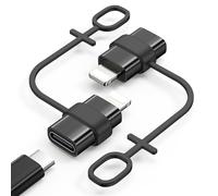 MoKo Adaptador USB C Hembra a Lightning Macho, No para Audio/OTG, Negro