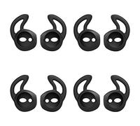 MoKo Almohadillas Auriculares Compatible con Apple AirPods 1ª & 2ª Gen/EarPods [4 PZS], Respuesto de Eartips de Silicona Suave Anti-Slip Gancho de Gel Auriculares Protectivos Accessorios - Negro