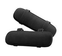 MoKo Almohadillas para Apoyabrazos Suaves, [2 PZS] 25.5 x 8 x 4 cm Cojín para Reposabrazos de Sillas con Correas Ajustables y Fondo Antideslizante, Ideal para Oficina, Sala, Dormitorio, Estudio, Negro
