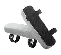 MoKo Almohadillas para reposabrazos de Silla de Oficina, Almohada Suave de Espuma de Poliuretano, Fundas universales para Alivio de presión de Codos y antebrazos, Color Gris (Paquete de 2)