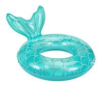 MoKo Anillo de Natación, Flotador Inflable Portátil con Diseño de Cola de Sirena para Playa Piscina Parque Acuático Fiesta, Anillo de Natación para Niño, 70#, Azul