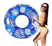 MoKo Anillos de Natación con Asas para Adultos, Flotador Inflable de Piscina de 107CM de Diámetro para Playa Natación Aire Libre Verano, Flotador de Natación Capacidad de Carga 150 kg, Azul-Blanco