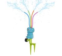 MoKo Aspersor de Agua para Niños, Lindo Juguete Acuático para Exteriores en Forma de Dinosaurios con 4 Mangueras, Juguete Aspersor de Verano para Patio, Césped, Jardín y Piscina, 1 Paquete, Azul