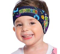 MoKo Banda de Natación Protector de Oídos, Diadema Impermeable Ajustable Elástica Mantenga Tapones, Banda de Neopreno del Pelo de Oreja de Natación para Niño, M, Dinosaurio Grafitero