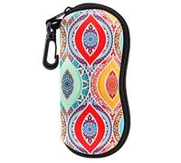 MoKo Bolsa de Gafas, [Ultra Ligero] Estuche de Almacenamiento de Lentes Cremallera de Neopreno Clip de Cinturon, Fundas para Anteojos Bolso Maquillaje Bolsillo para Llaves Lápiz Tarjetas - Nacional