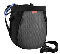 Moko - Bolsa de Magnesia para Escalada, Bolsa de Tiza con cinturón Ajustable y Bolsillo Trasero con Cremallera, Bolsa de magnesio en Polvo para Levantamiento de Pesas, Gimnasia/Alpinismo - Negro y